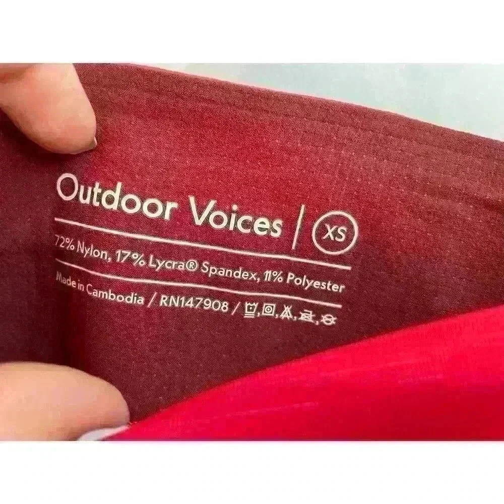 Outdoor Voices Women’s Red Core 7/8 Legging Size XS - Picture 3 of 5